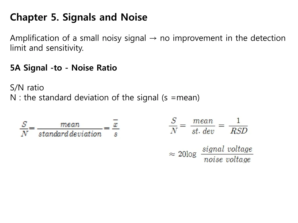 chapter 5 signals and noise amplification