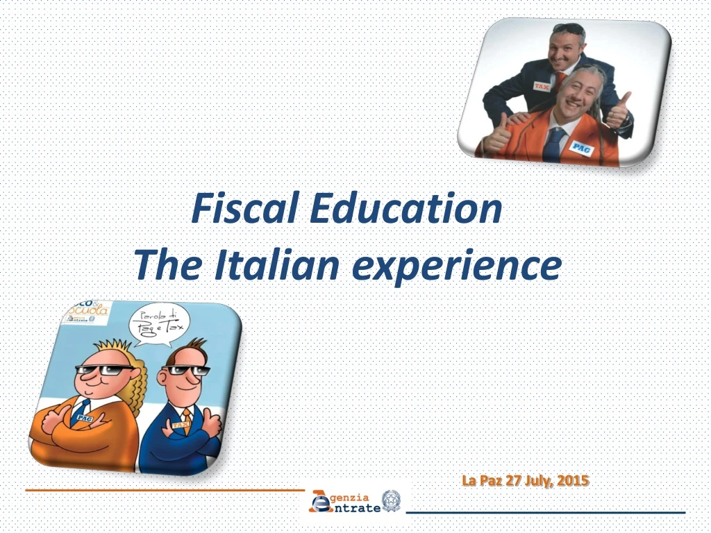 fiscal education the italian experience