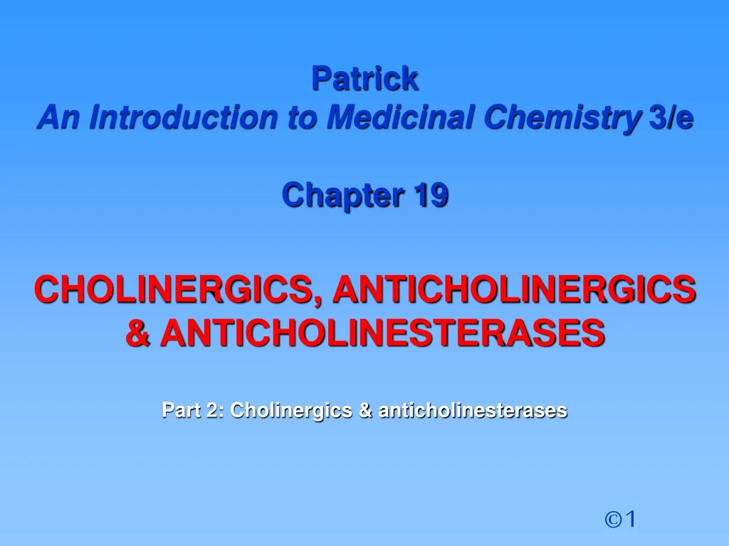 patrick an introduction to medicinal chemistry