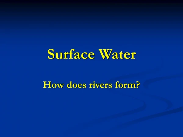 Surface Water