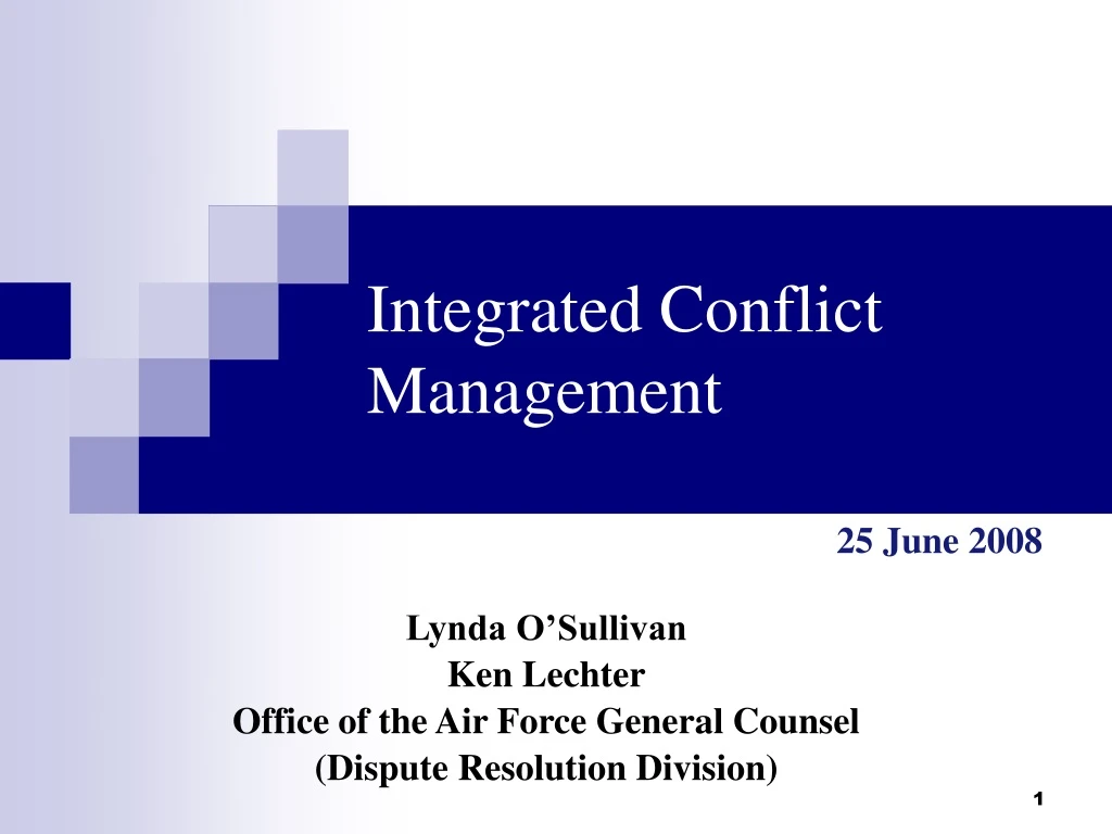 integrated conflict management