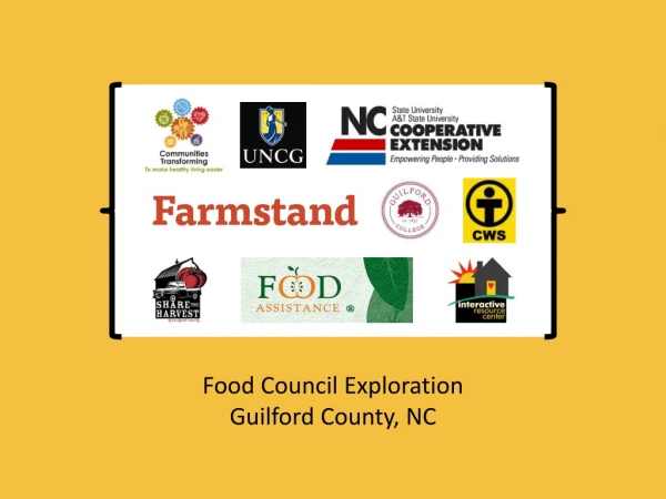 Food Council Exploration Guilford County, NC