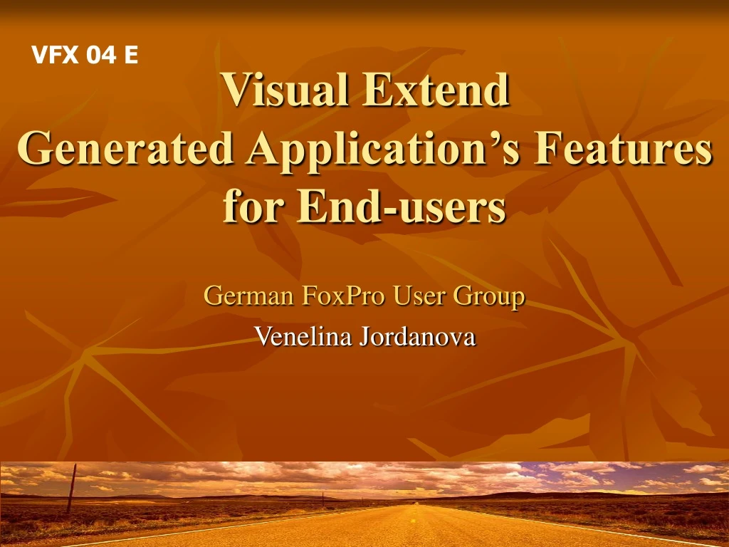visual extend generated application s features for end users