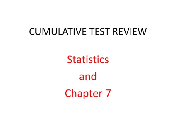 CUMULATIVE TEST REVIEW