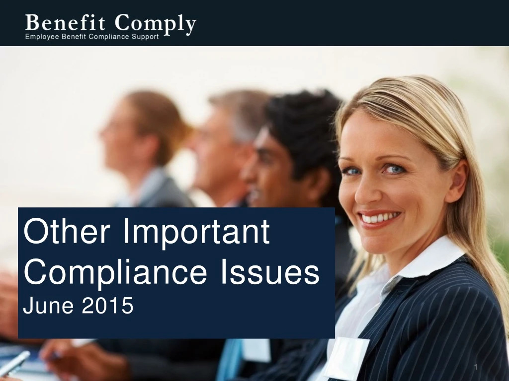 other important compliance issues june 2015