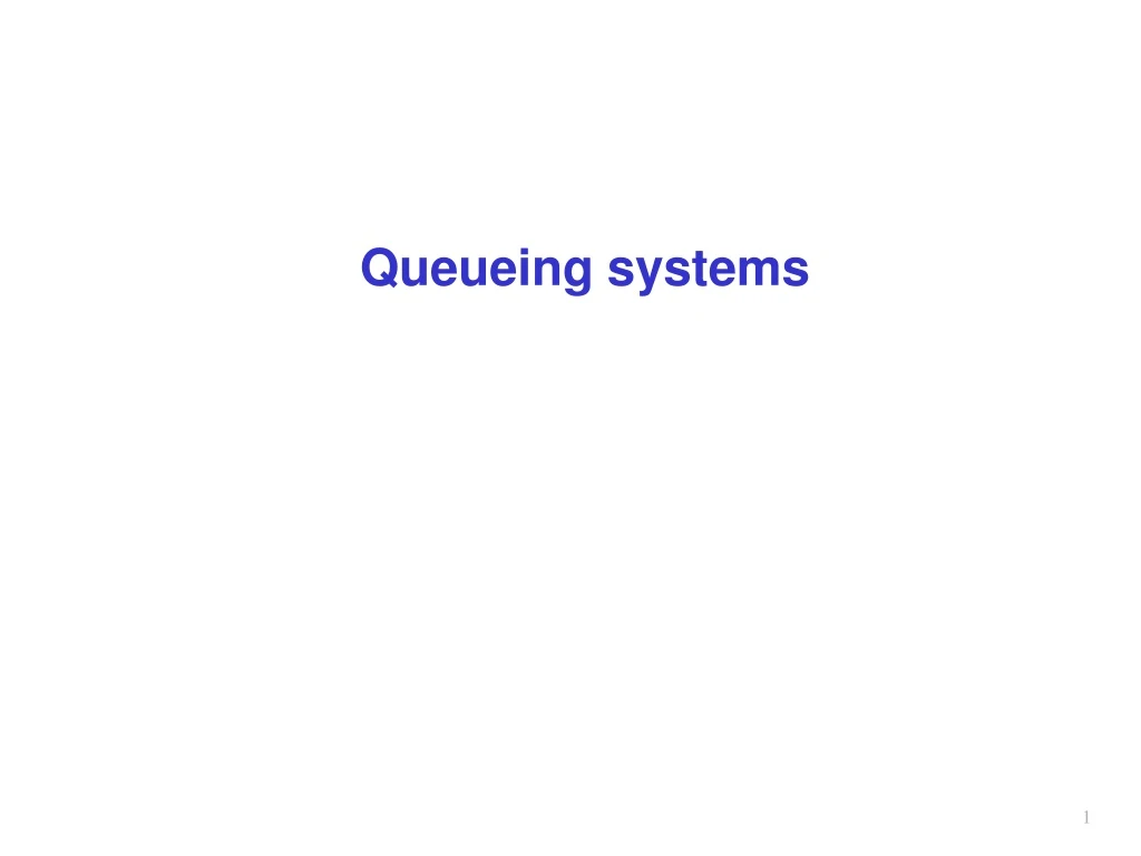 queueing systems