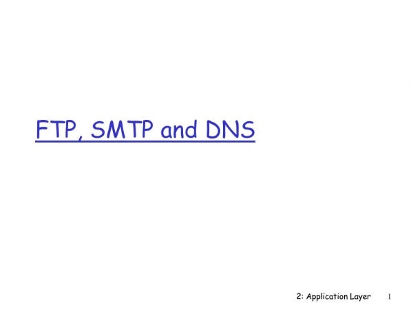 FTP, SMTP and DNS