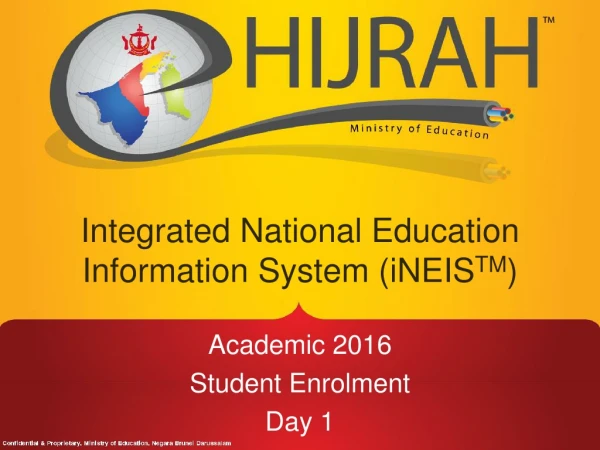 Integrated National Education Information System ( iNEIS TM )