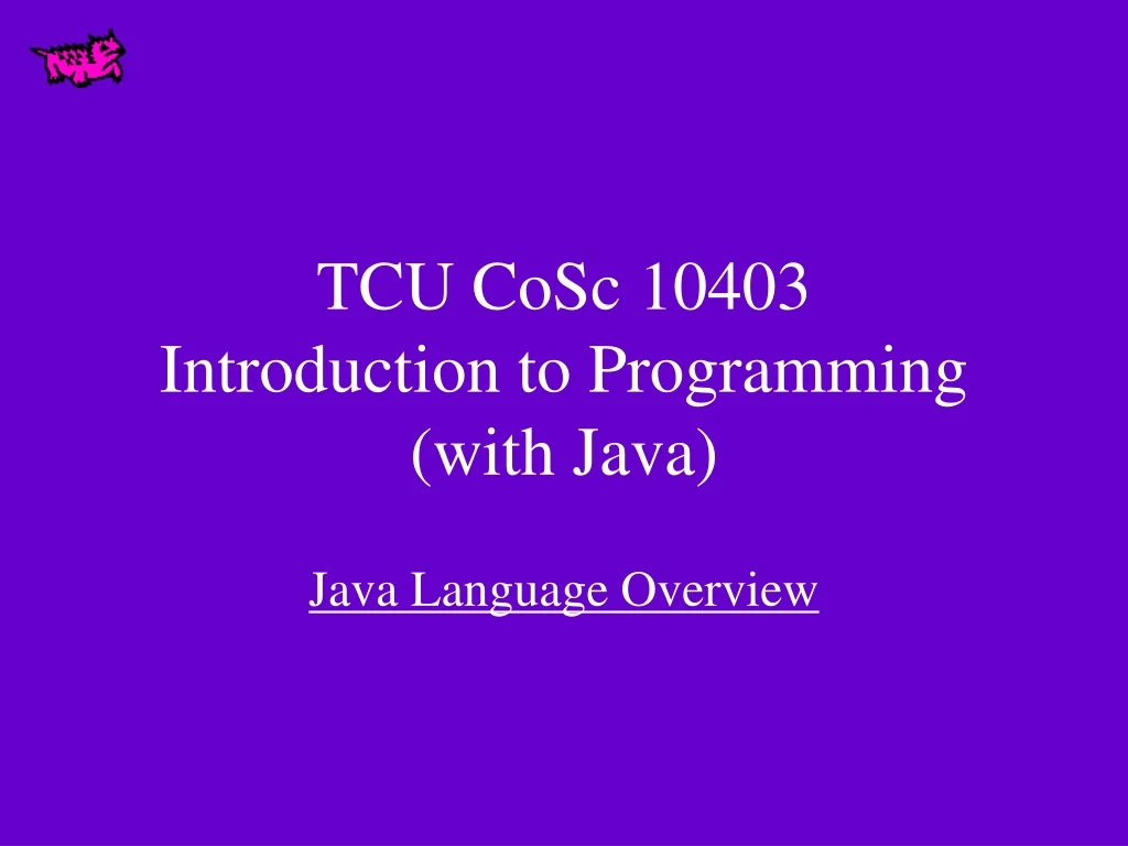 tcu cosc 10403 introduction to programming with java