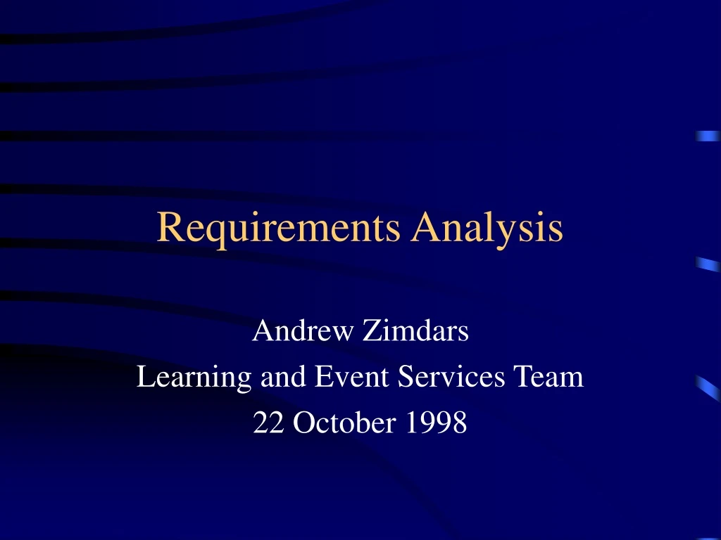 requirements analysis