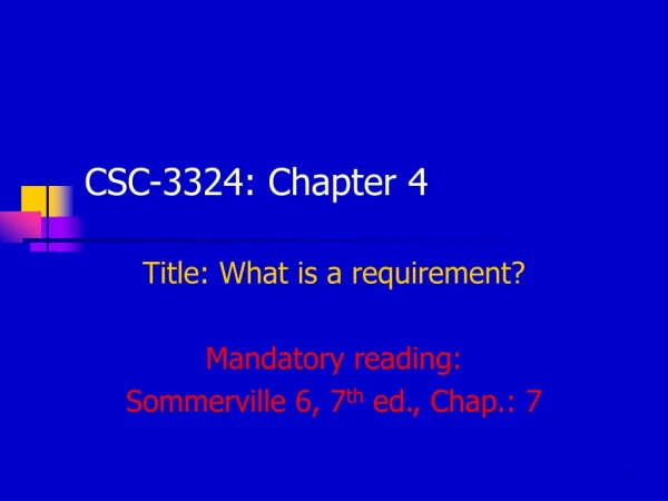 CSC-3324:  Chapter  4