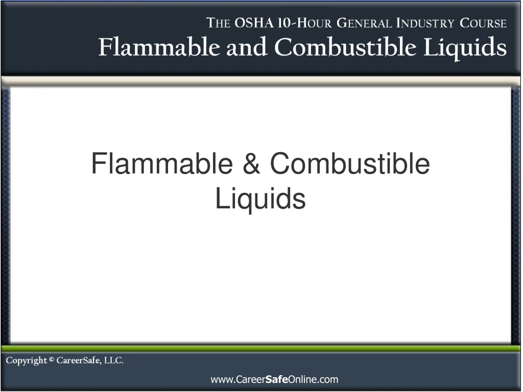 flammable combustible liquids