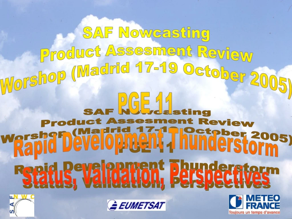 saf nowcasting product assesment review worshop