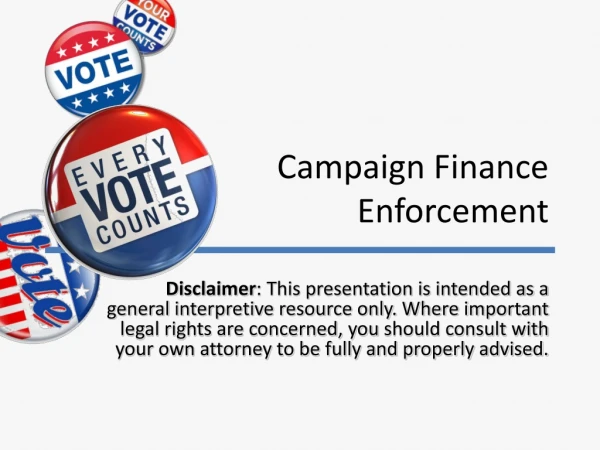 Campaign Finance  Enforcement
