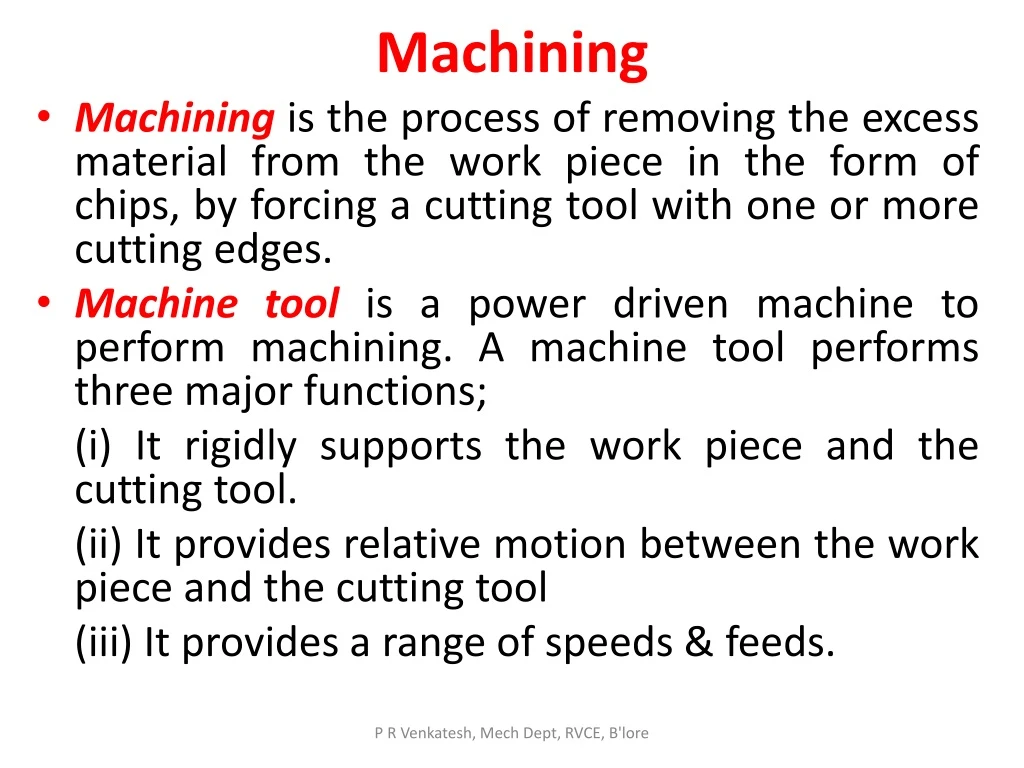 machining