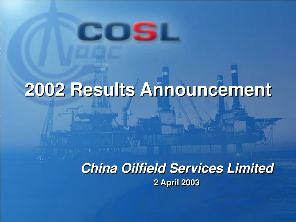 china oilfield services limited