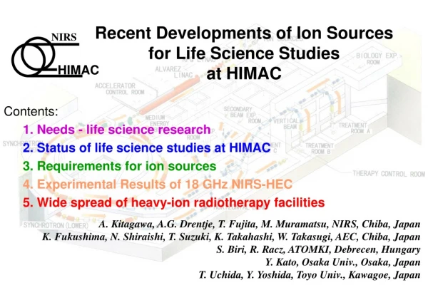 Recent Developments of Ion Sources  for Life Science Studies  at HIMAC