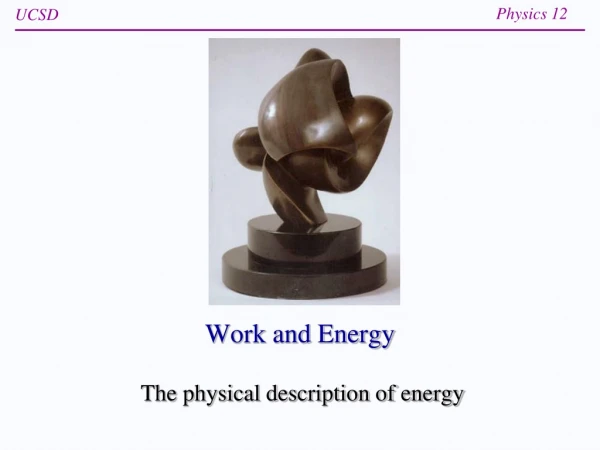 Work and Energy