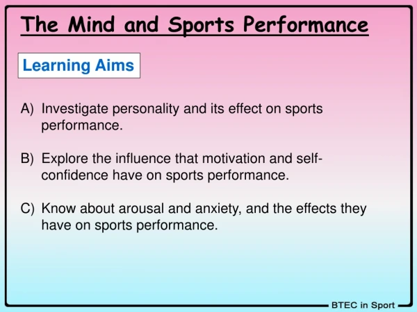 The Mind and Sports Performance