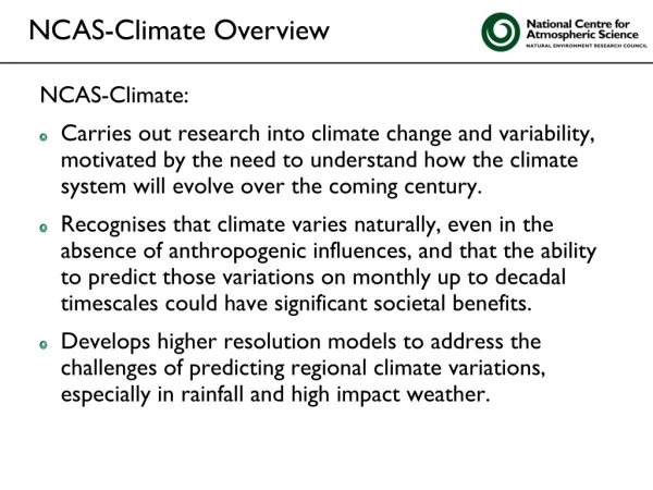NCAS-Climate: