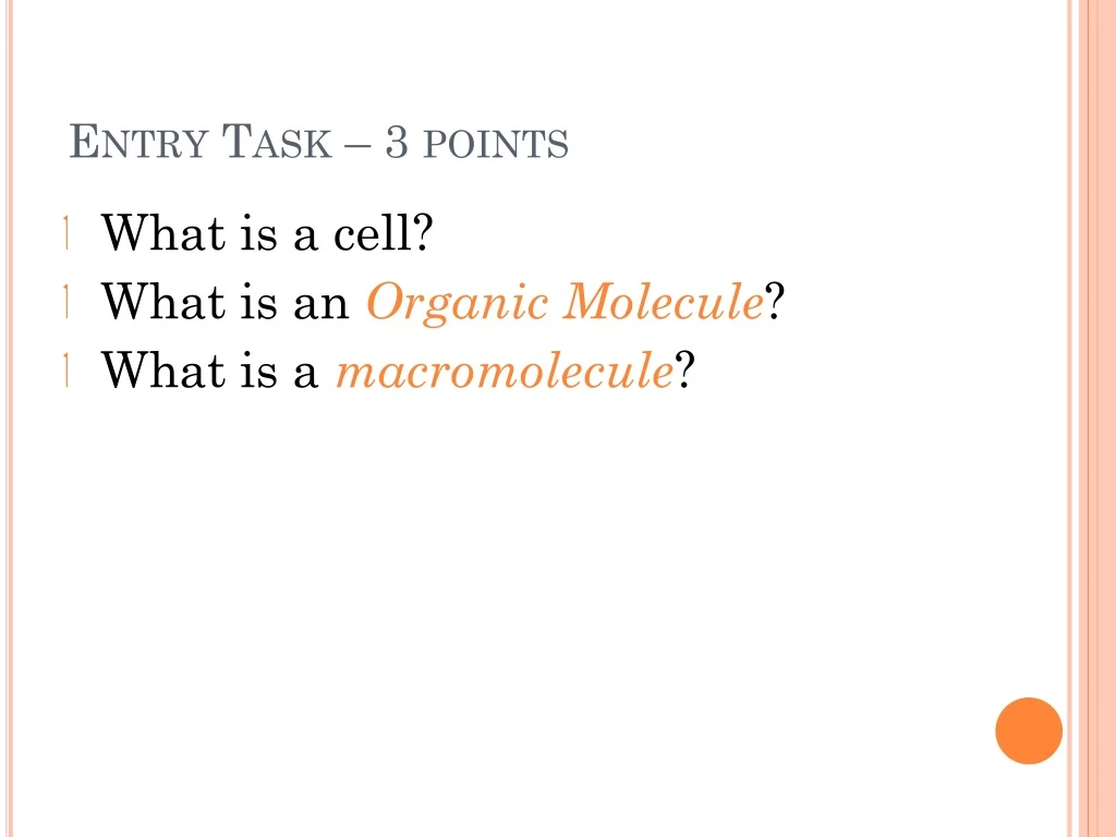 entry task 3 points