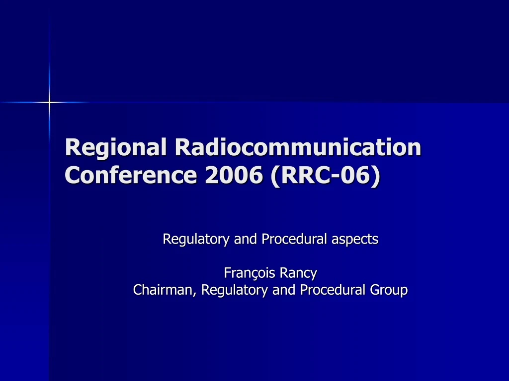 regional radiocommunication conference 2006 rrc 06