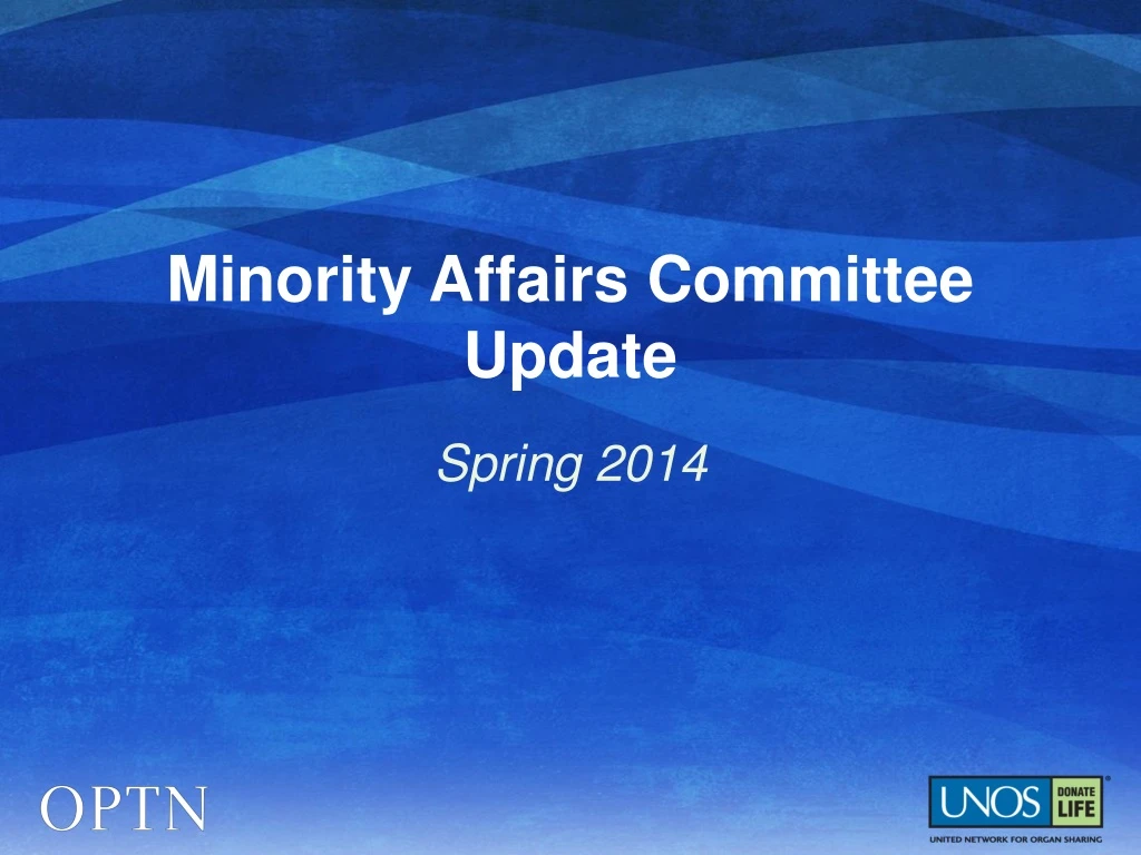 minority affairs committee update
