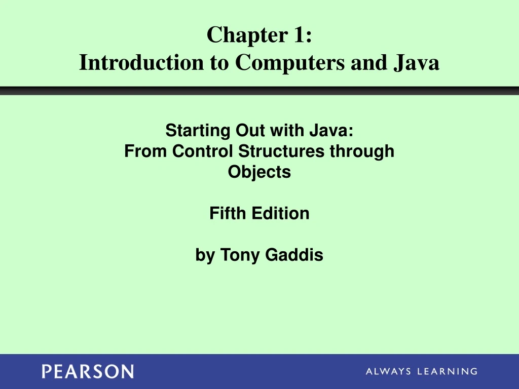 chapter 1 introduction to computers and java