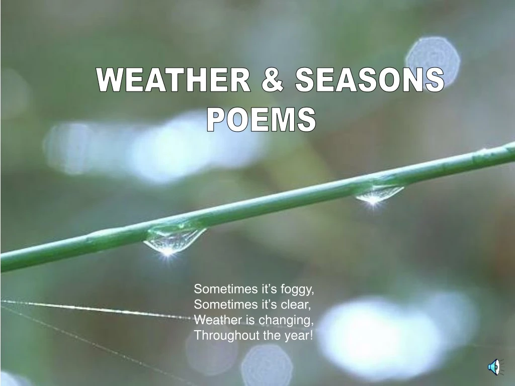 weather seasons poems