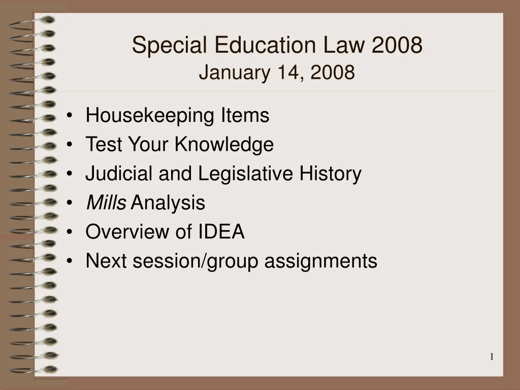 special education law 2008 january 14 2008