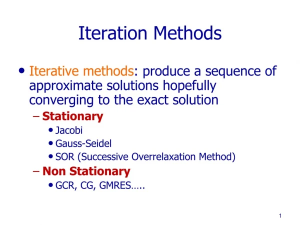 Iteration Methods