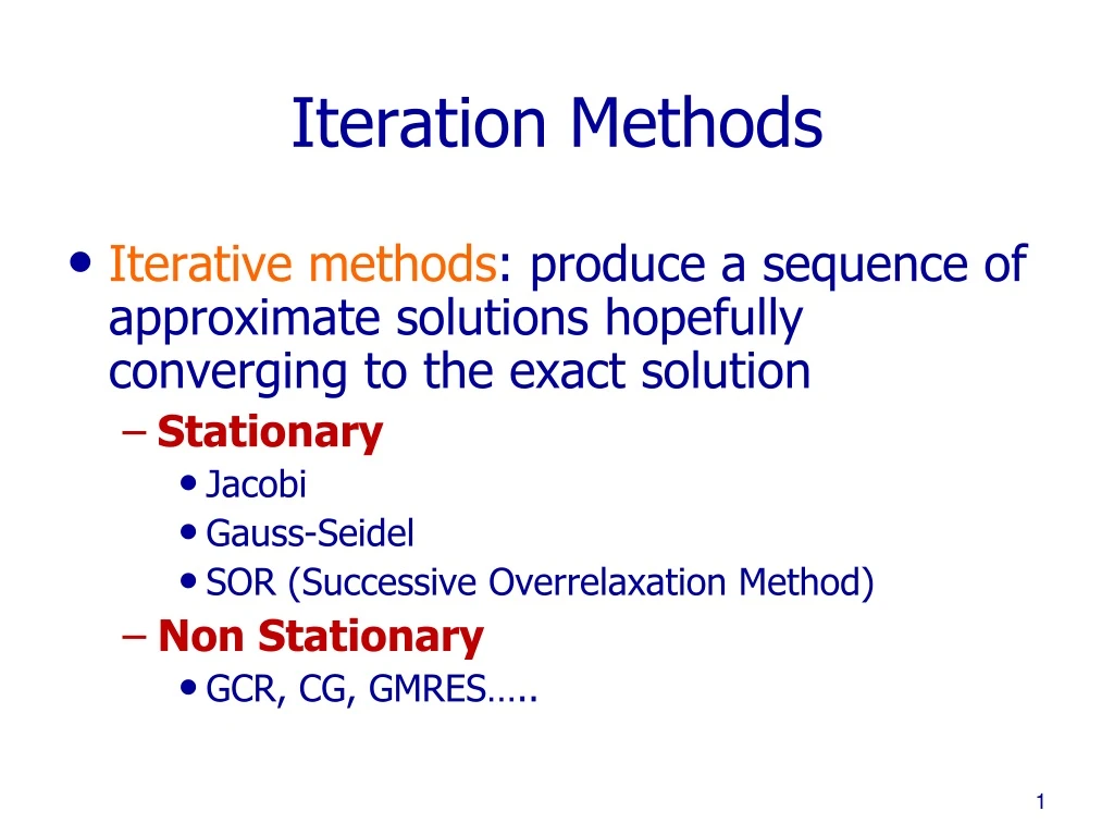 iteration methods