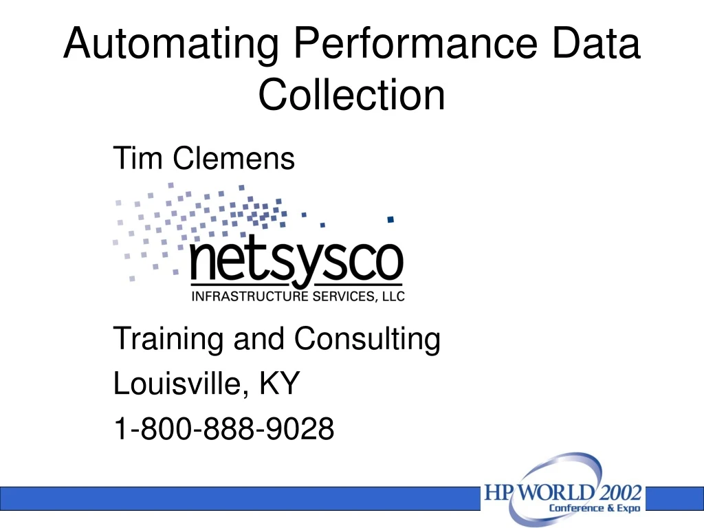 automating performance data collection