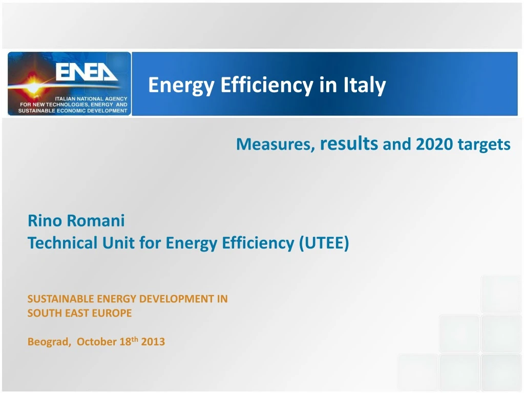 energy efficiency in italy