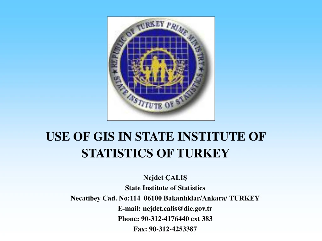 use of gis in state institute of statistics of turkey
