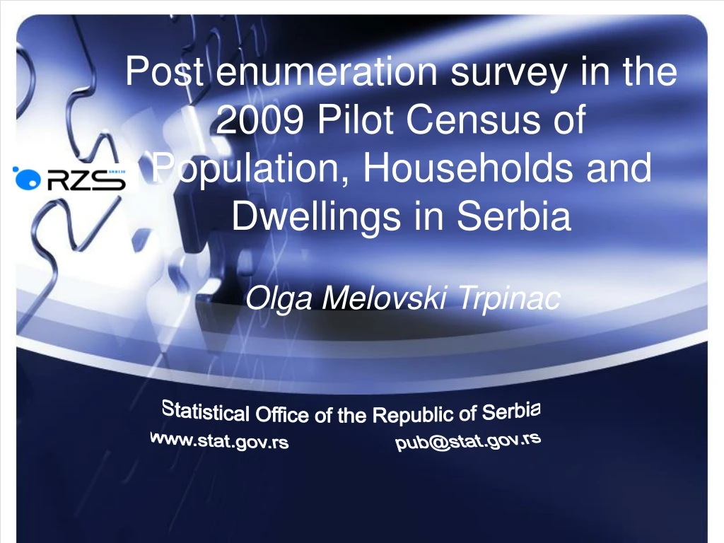 post enumeration survey in the 2009 pilot census