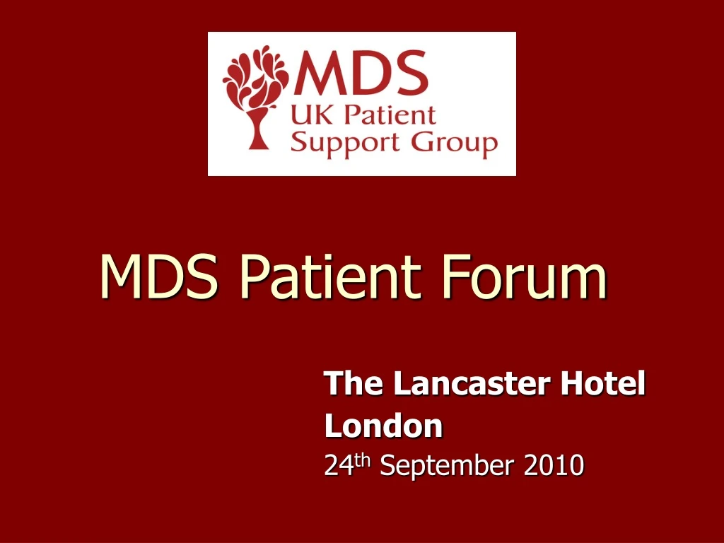 mds patient forum