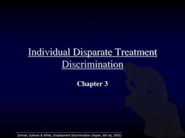 Individual Disparate Treatment Discrimination