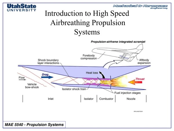Introduction to High Speed  Airbreathing Propulsion Systems