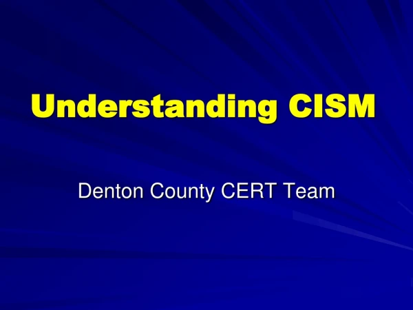 Understanding CISM
