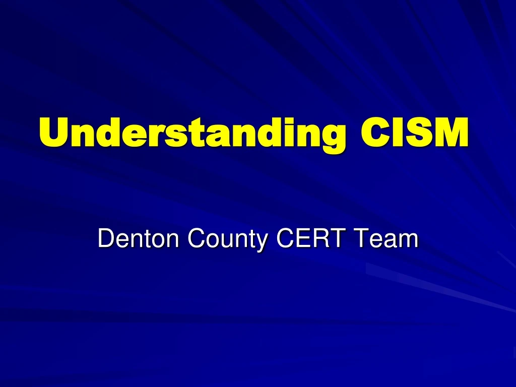 understanding cism