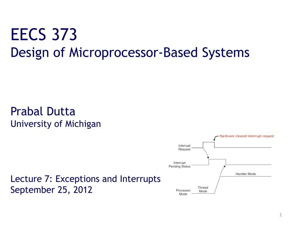 eecs 373 design of microprocessor based systems