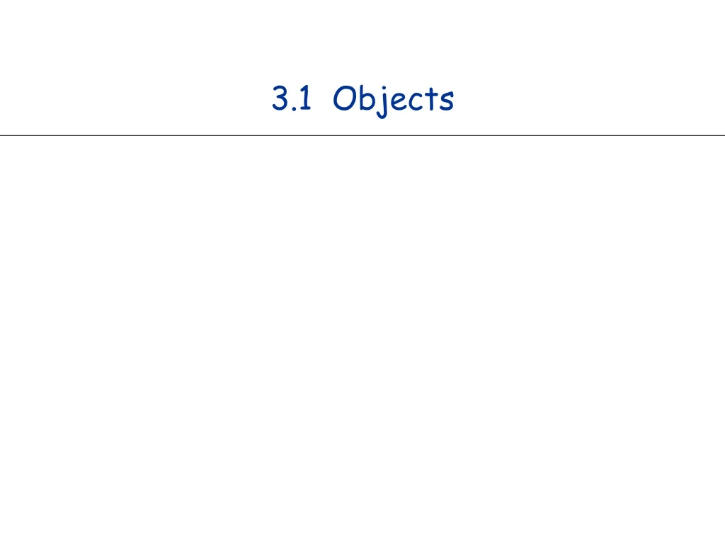 3 1 objects