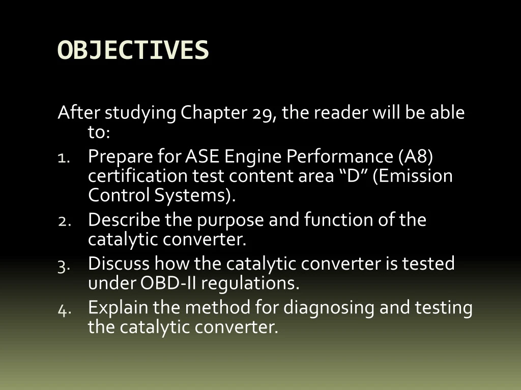 objectives