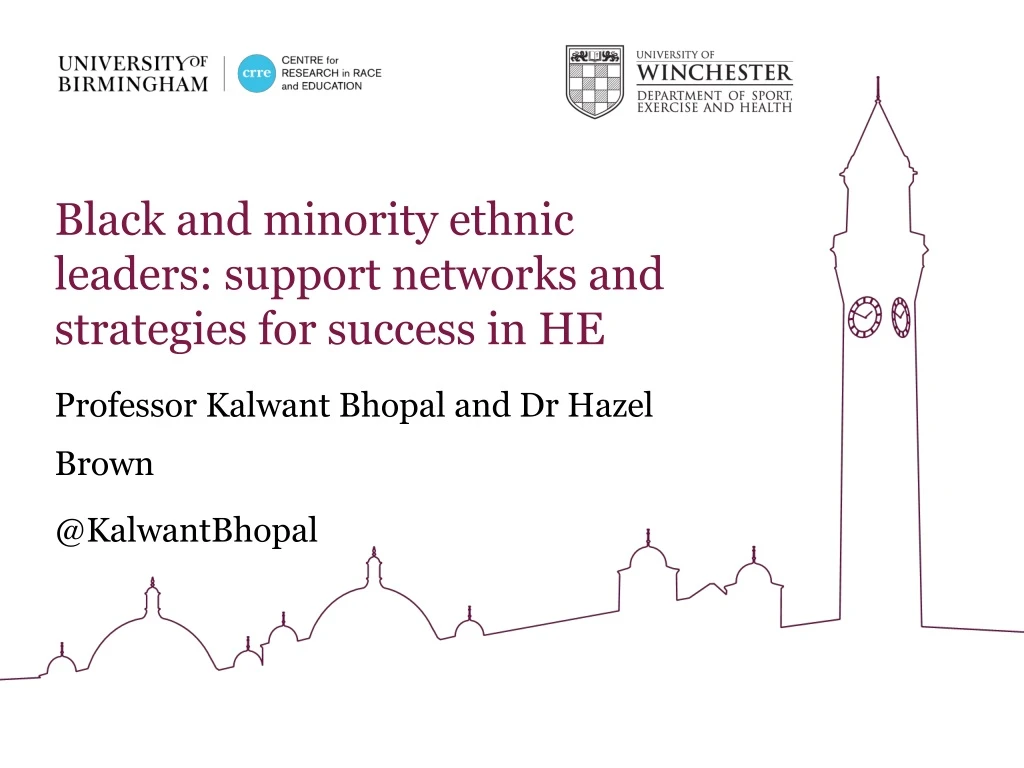 black and minority ethnic leaders support networks and strategies for success in he