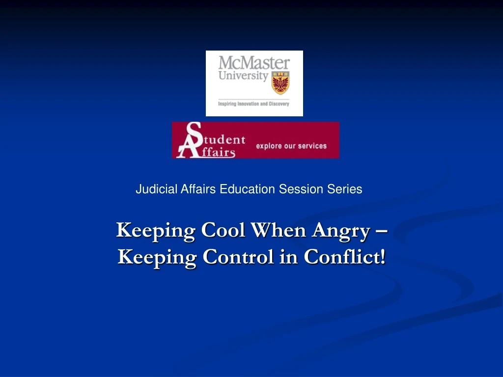 keeping cool when angry keeping control in conflict