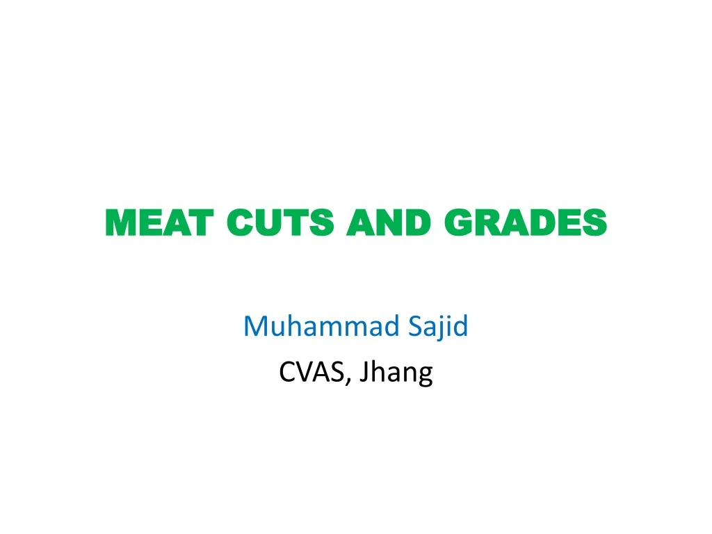 meat cuts and grades