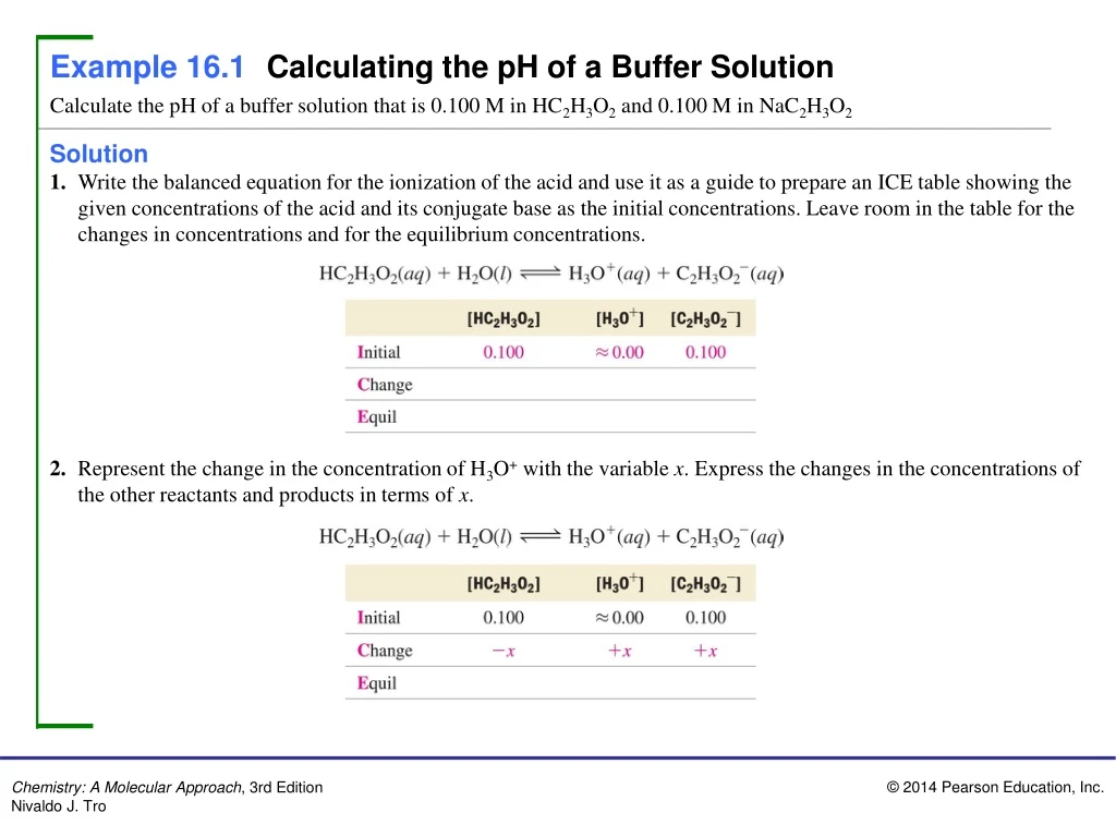 example 16 1 calculating the ph of a buffer