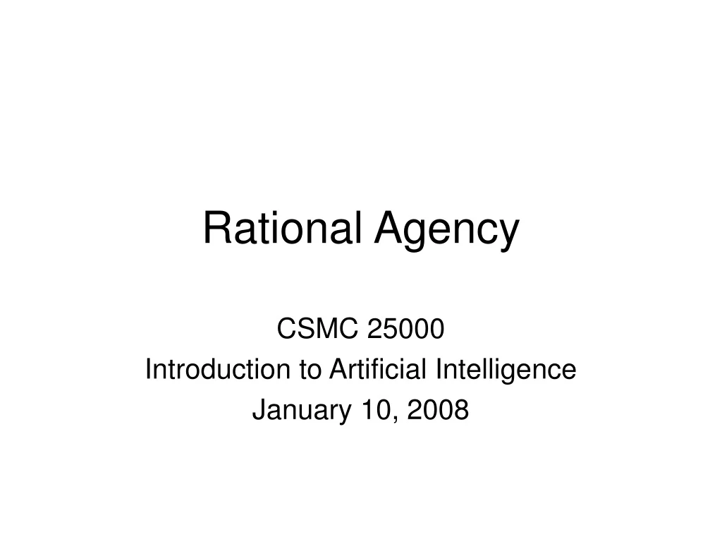 rational agency