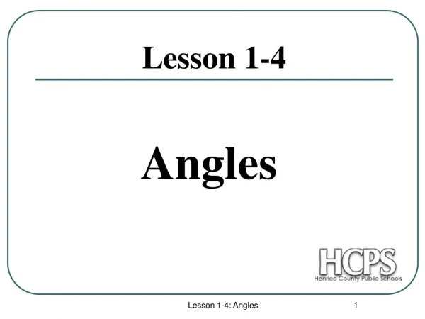 Lesson 1-4